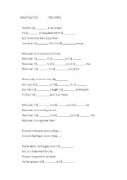 English worksheet: What can I do Song        The Corrs 