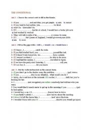 English Worksheet: conditionals with 