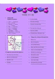 English Worksheet: VERB TO BE