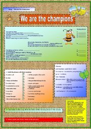 English Worksheet: Queen - We are the champions