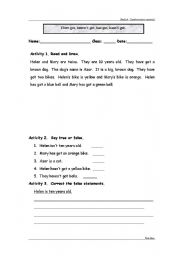 English Worksheet: Have got - Has got