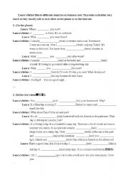 English Worksheet: Conversation for Present Simple and Present continuouse