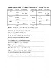English worksheet: Present perfect-simple past