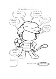 English Worksheet: All about me