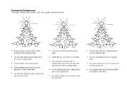 English Worksheet: Decorate the Christmastree