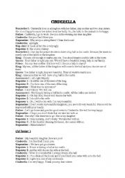 English Worksheet: Cinderella long playscript