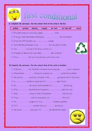 English Worksheet: CONDITIONAL SENTENCES