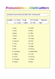 Pronunciation of Silent Letters