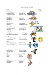 English Worksheet: Like+Ving(2 pages)