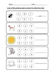 English worksheet: making words