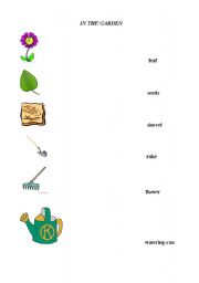 English Worksheet: in the garden
