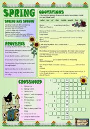 English Worksheet: Spring