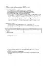 English Worksheet: Typhoid Mary Mallon and The Bone Collector
