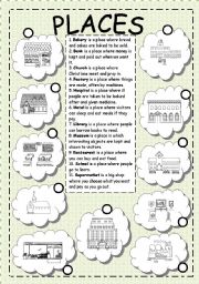 English Worksheet: PLACES