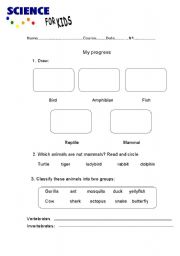 English worksheet: The animal world