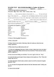 English Worksheet: MY COUSIN RACHEL