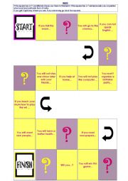 English Worksheet: CONDITIONAL GAME BOARD
