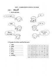 English Worksheet: Greetings