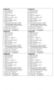 English Worksheet: Personal interview