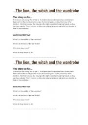 English Worksheet: Narnia - DVD worksheet (Lucys discovery of Narnia)