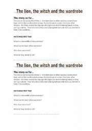 English worksheet: Narnia - DVD worksheet (Lucys discovery of Narnia)