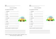 English worksheet: Back to school vocabulary