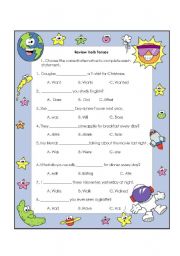 English Worksheet: Review Verb Tenses