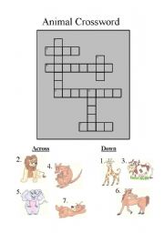 English worksheet: animals