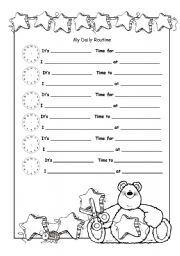 English Worksheet: My Daily Routine