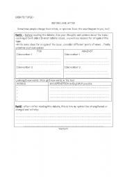 English worksheet: debate topic