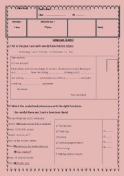English Worksheet: 7th form Mid-term test 2