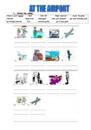 English Worksheet: AT THE AIRPORT