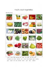 fruits and vegetables