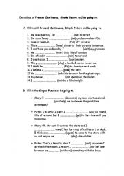 English Worksheet: Future forms