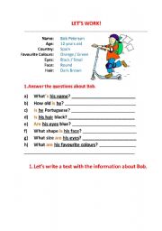 English Worksheet: Verb To Be