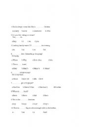 English worksheet: worksheet