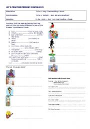 English Worksheet: Present Continuous