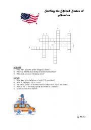 English Worksheet: Surfing the USA