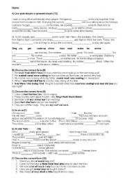 English Worksheet: elementary review test
