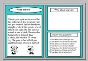 English Worksheet: Time and daily routine