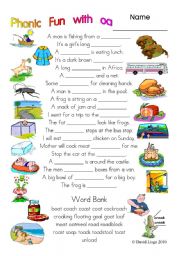 English Worksheet: 3 pages of Phonic Fun with oa: worksheet, story and key (#15)