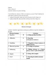 English Worksheet: Rhetoric Stratgies