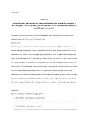 English Worksheet: Conjunctions and linking words.
