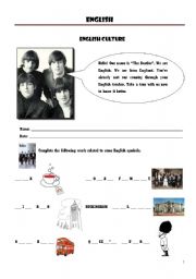 English worksheet: English Culture with Beatles