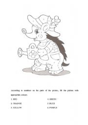 English Worksheet: Colour the picture