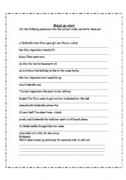 English worksheet: mixed up story