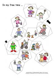English Worksheet: Hobbies & Free Time Activities Ball / Dice Game (by blunderbuster)