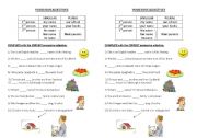 English Worksheet: GRAMMAR : POSSESSIVE ADJECTIVES