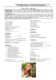 English Worksheet: FALLIN FOR YOU - COLBIE CAILLAT