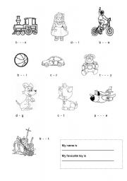 English Worksheet: toys